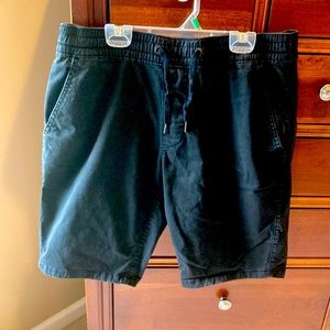 Hollister Jogger 9” shorts, elastic waist w/ drawstring, black, large, stretch
